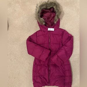 NWT Gap girls long puffer jacket Sz M